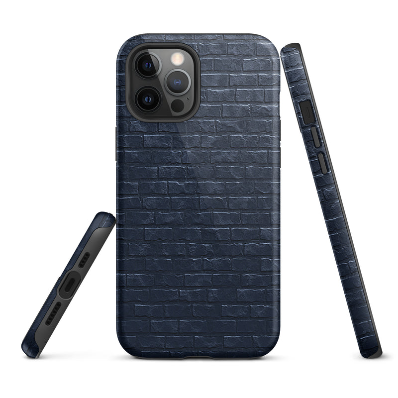 Load image into Gallery viewer, Dark Brick Stone iPhone Case Hardshell 3D Wrap Thermal CREATIVETECH
