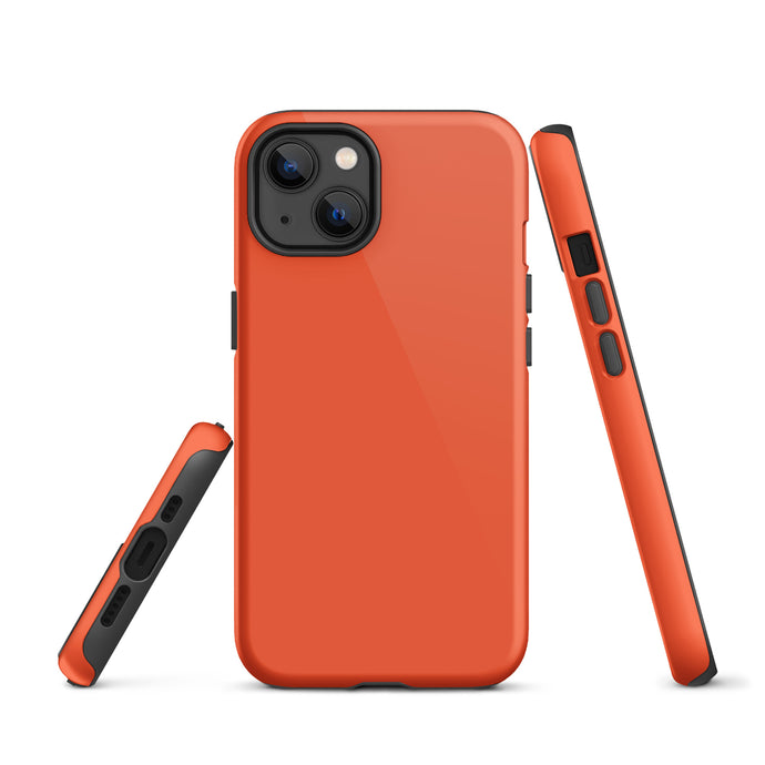 Outrageous Orange iPhone Case Hardshell 3D Wrap Thermal Plain Color CREATIVETECH