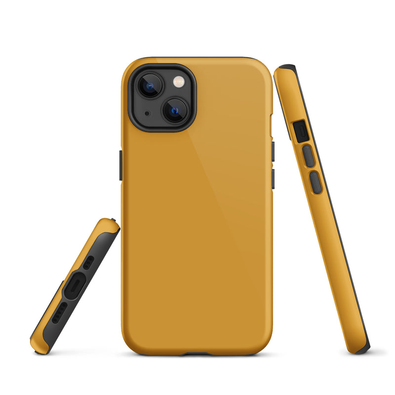 Load image into Gallery viewer, Buttercup Yellow Orange iPhone Case Hardshell 3D Wrap Thermal Plain Color CREATIVETECH
