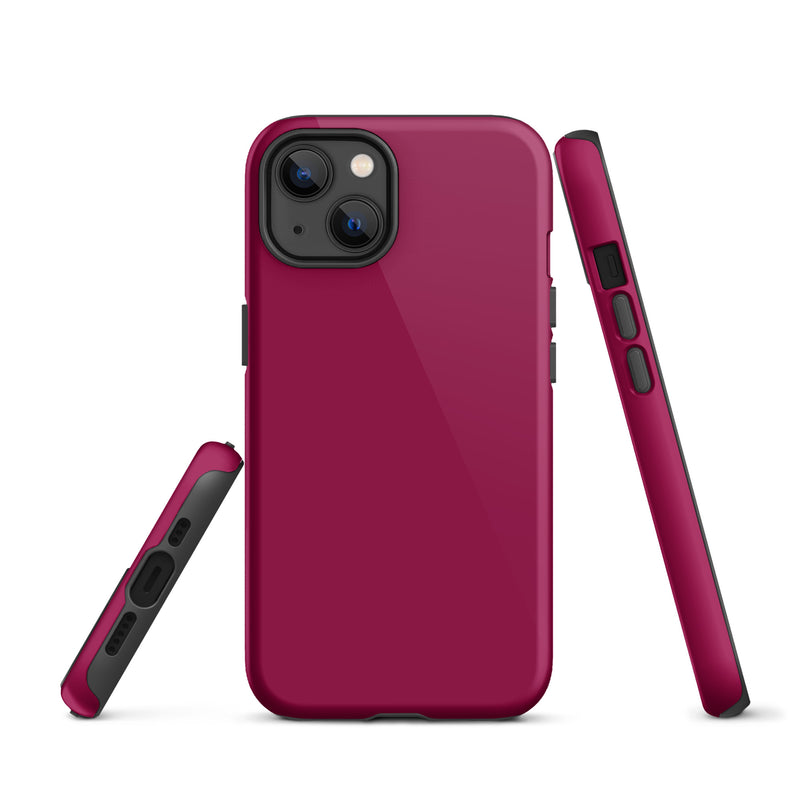 Load image into Gallery viewer, Light Burgundy Red iPhone Case Hardshell 3D Wrap Thermal Plain Color CREATIVETECH
