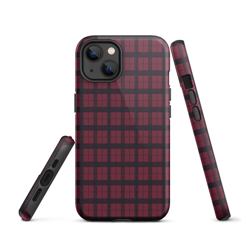 Load image into Gallery viewer, Black Red Burberry iPhone Case Hardshell 3D Wrap Thermal CREATIVETECH
