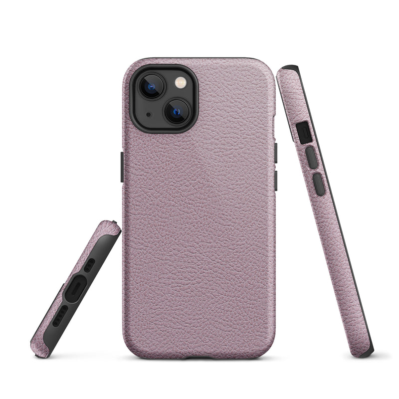 Load image into Gallery viewer, Ash Pink Leather iPhone Case Hardshell 3D Wrap Thermal CREATIVETECH
