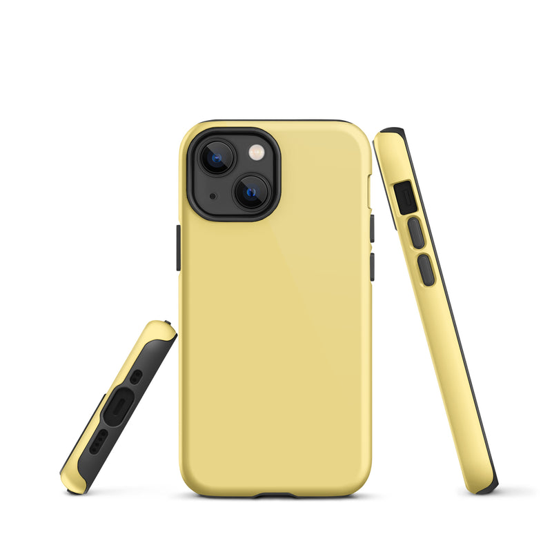 Load image into Gallery viewer, Vis Vis Yellow iPhone Case Hardshell 3D Wrap Thermal Plain Color CREATIVETECH
