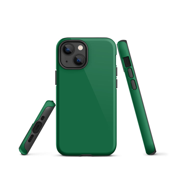Emerald Green iPhone Case Hardshell 3D Wrap Thermal Plain Color CREATIVETECH