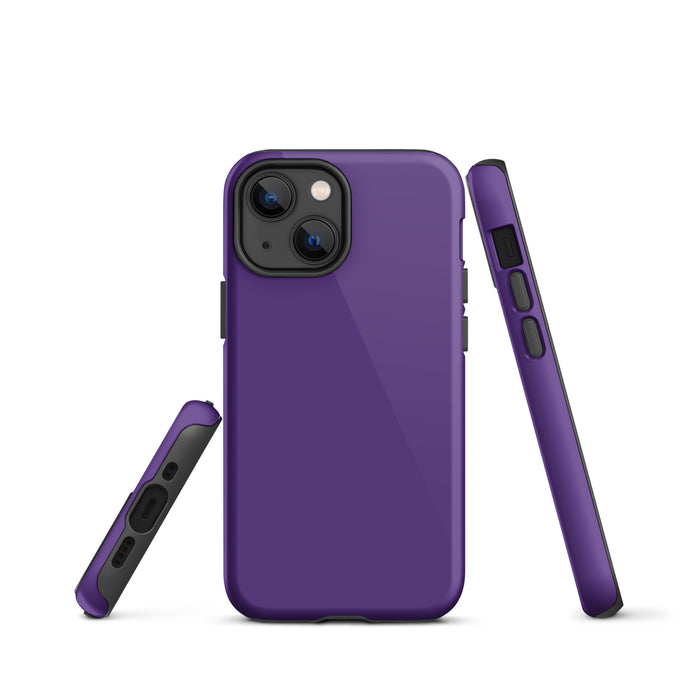 Indigo Purple iPhone Case Hardshell 3D Wrap Thermal Plain Color CREATIVETECH