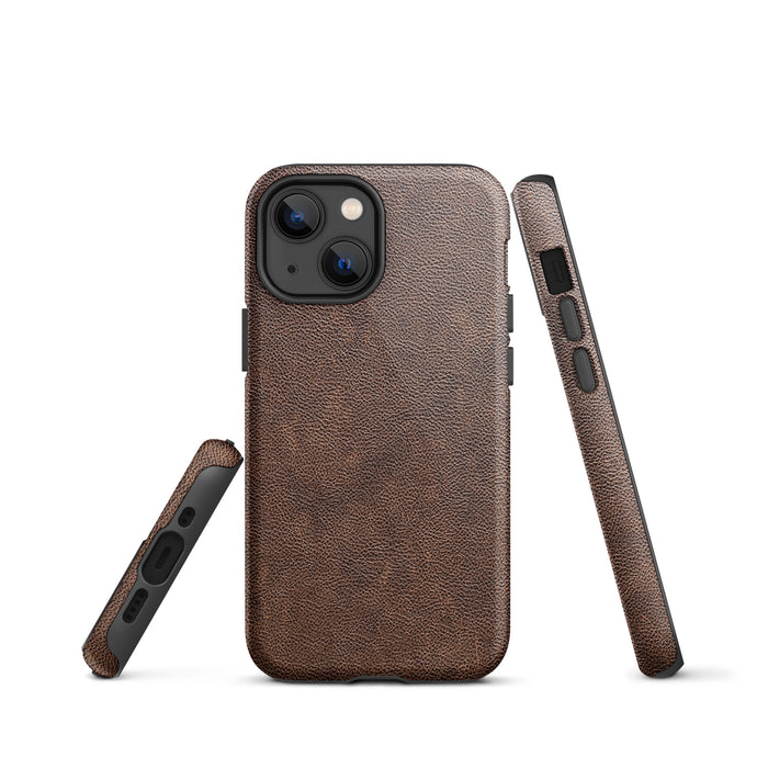 Brown Leather iPhone Case Hardshell 3D Wrap Thermal CREATIVETECH