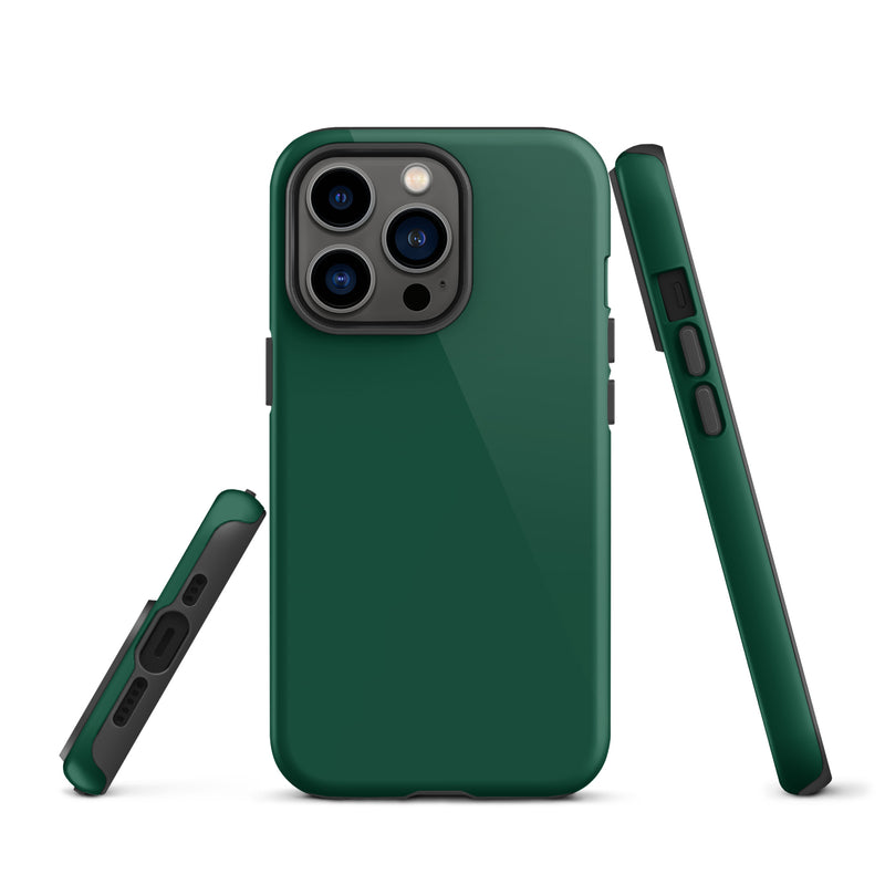 Load image into Gallery viewer, British Racing Green iPhone Case Hardshell 3D Wrap Thermal Plain Color CREATIVETECH
