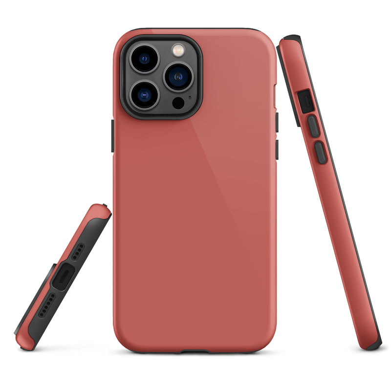 Load image into Gallery viewer, Sunglo Red iPhone Case Hardshell 3D Wrap Thermal Plain Color CREATIVETECH
