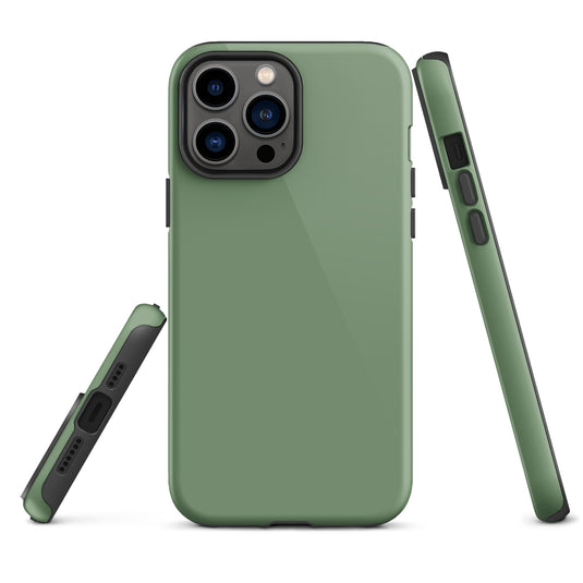 Amulet Green iPhone Case Hardshell 3D Wrap Thermal Plain Color CREATIVETECH