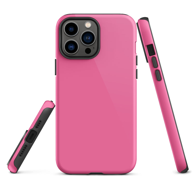 Load image into Gallery viewer, Brilliant Rose Pink iPhone Case Hardshell 3D Wrap Thermal Plain Color CREATIVETECH
