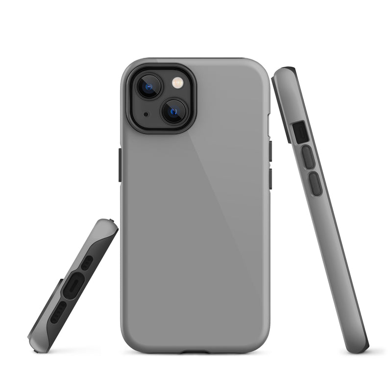 Load image into Gallery viewer, Nobel Grey iPhone Case Hardshell 3D Wrap Thermal Plain Color CREATIVETECH
