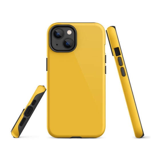 Yellow iPhone Case Hardshell 3D Wrap Thermal Plain Color CREATIVETECH