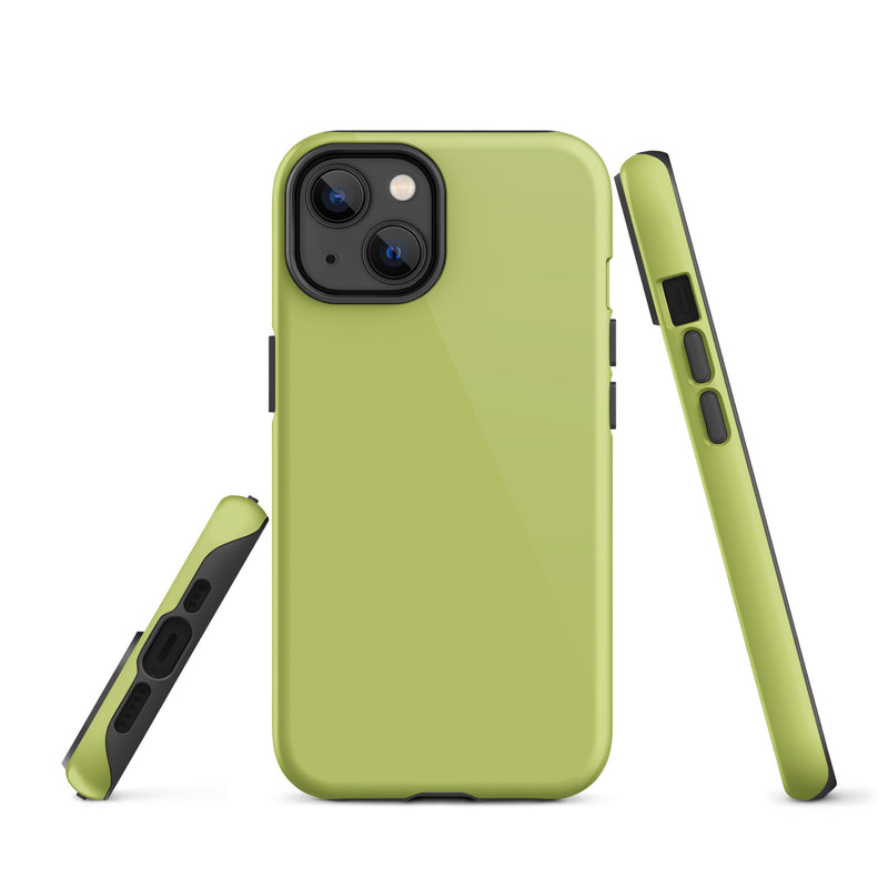 Load image into Gallery viewer, Wild Willow Green iPhone Case Hardshell 3D Wrap Thermal Plain Color CREATIVETECH
