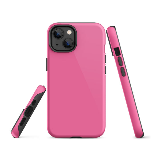 Brilliant Rose Pink iPhone Case Hardshell 3D Wrap Thermal Plain Color CREATIVETECH