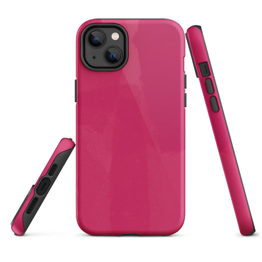 Berry Red Pink Creative Colorful Hardshell iPhone Case Double Layer Impact Resistant Tough 3D Wrap CREATIVETECH