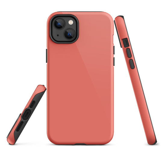 Geraldine Red iPhone Case Hardshell 3D Wrap Thermal Plain Color CREATIVETECH