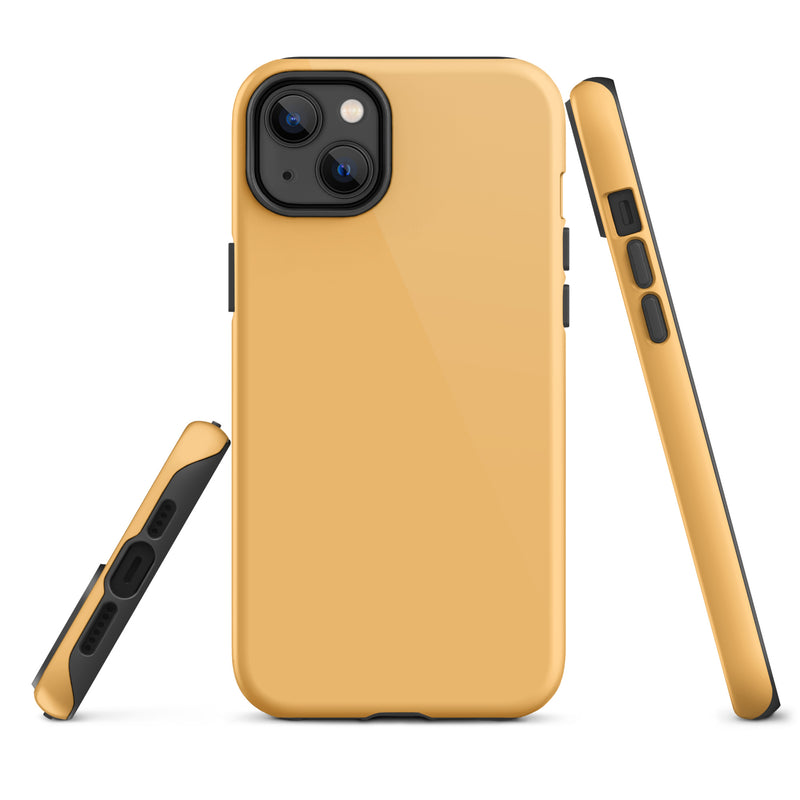 Load image into Gallery viewer, Chardonnay Yellow Orange iPhone Case Hardshell 3D Wrap Thermal Plain Color CREATIVETECH
