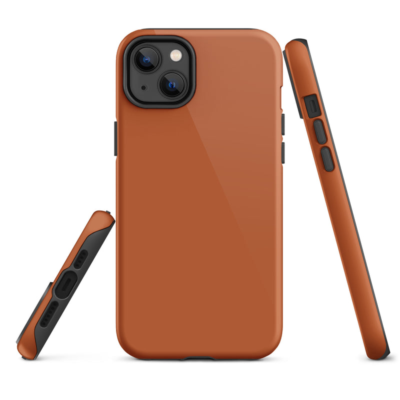 Load image into Gallery viewer, Tenne Orange iPhone Case Hardshell 3D Wrap Thermal Plain Color CREATIVETECH
