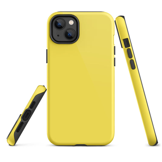 Paris Daisy Yellow iPhone Case Hardshell 3D Wrap Thermal Plain Color CREATIVETECH