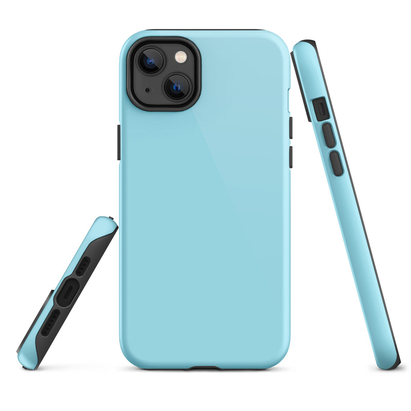 Load image into Gallery viewer, Blizzard Blue iPhone Case Hardshell 3D Wrap Thermal Plain Color CREATIVETECH
