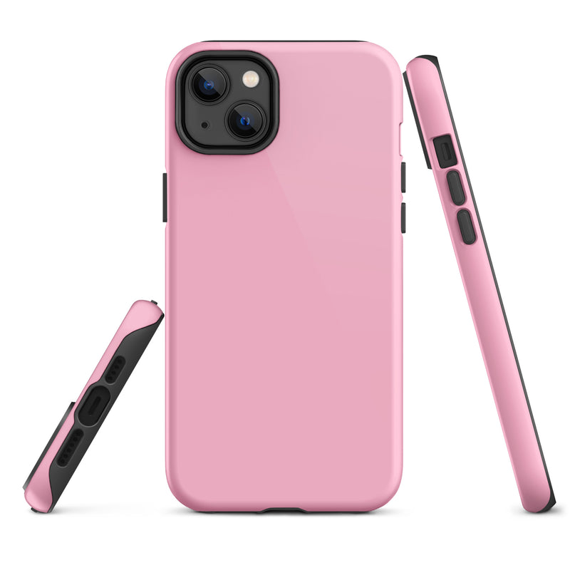 Load image into Gallery viewer, Cotton Candy Pink iPhone Case Hardshell 3D Wrap Thermal Plain Color CREATIVETECH
