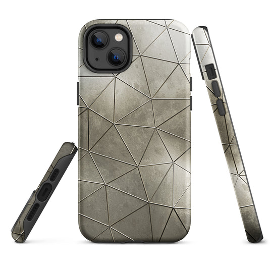 Polygon Aged Gold iPhone Case Hardshell 3D Wrap Thermal CREATIVETECH