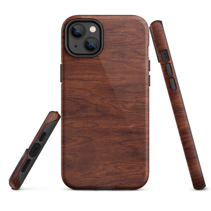 Load image into Gallery viewer, Brown Wood iPhone Case Hardshell 3D Wrap Thermal CREATIVETECH
