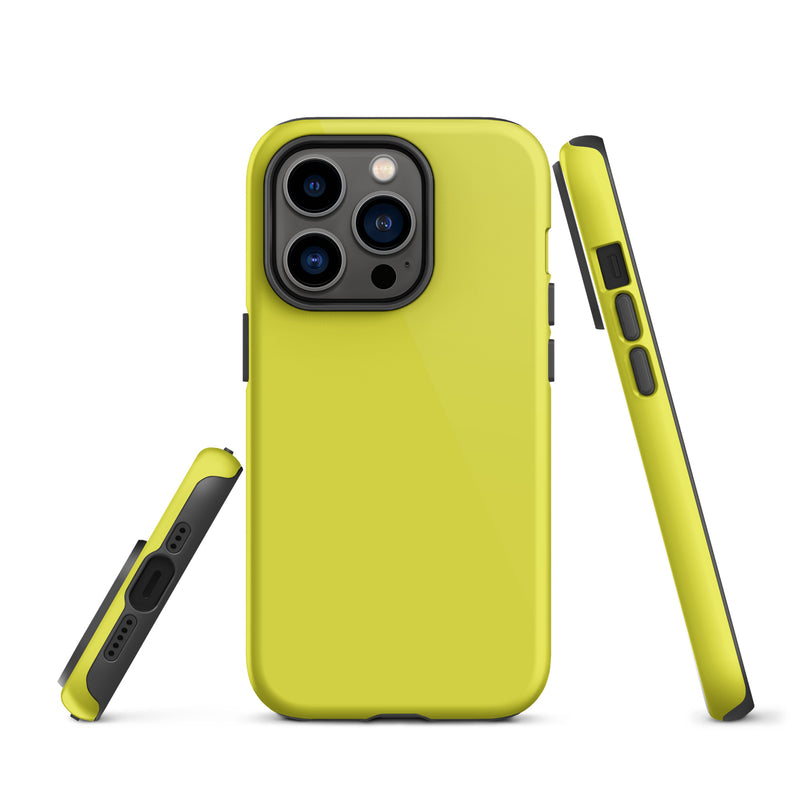 Load image into Gallery viewer, Starship Yellow iPhone Case Hardshell 3D Wrap Thermal Plain Color CREATIVETECH
