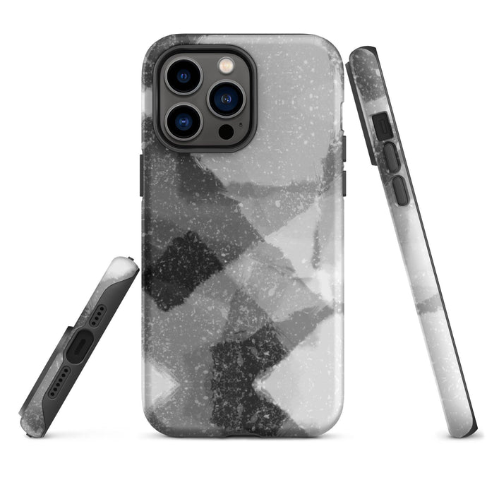 Creative Paint Black White Colorful Hardshell iPhone Case Double Layer Impact Resistant Tough 3D Wrap CREATIVETECH