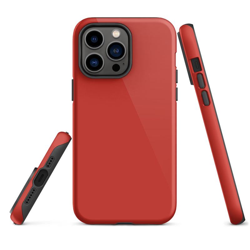 Load image into Gallery viewer, Harley Red iPhone Case Hardshell 3D Wrap Thermal Plain Color CREATIVETECH
