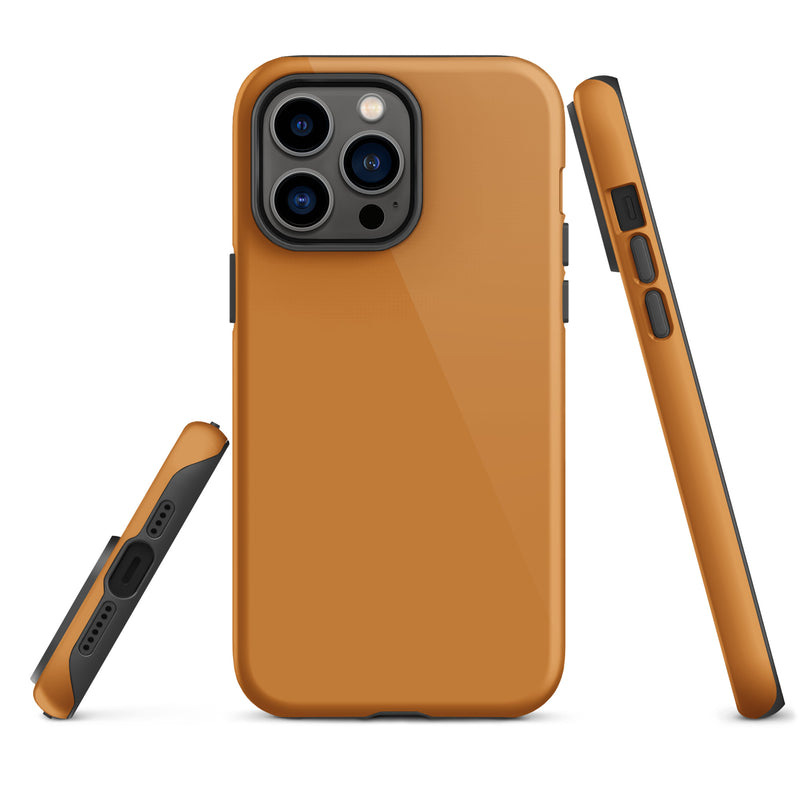 Load image into Gallery viewer, Bronze Orange iPhone Case Hardshell 3D Wrap Thermal Plain Color CREATIVETECH
