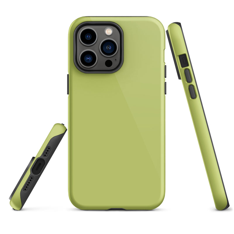 Load image into Gallery viewer, Wild Willow Green iPhone Case Hardshell 3D Wrap Thermal Plain Color CREATIVETECH
