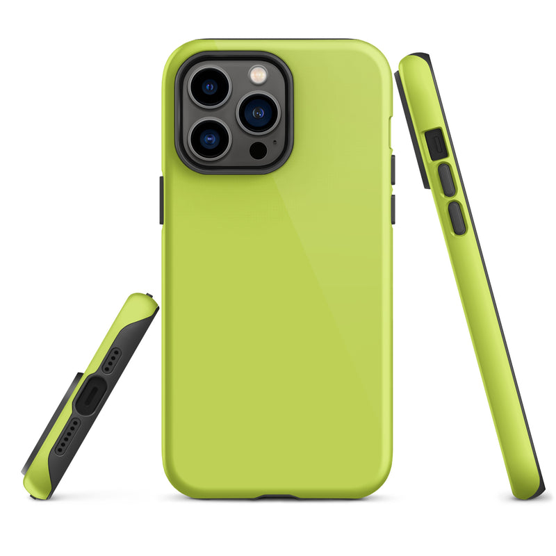Load image into Gallery viewer, Mindaro Green iPhone Case Hardshell 3D Wrap Thermal Plain Color CREATIVETECH
