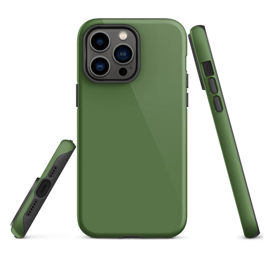 Fern Green iPhone Case Hardshell 3D Wrap Thermal Plain Color CREATIVETECH