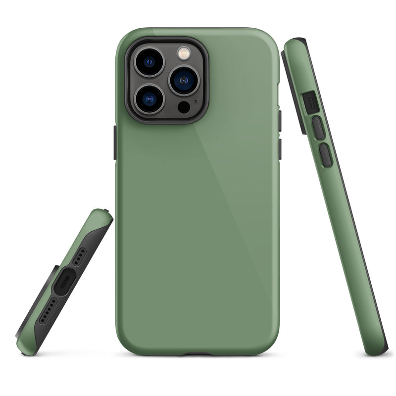 Load image into Gallery viewer, Amulet Green iPhone Case Hardshell 3D Wrap Thermal Plain Color CREATIVETECH
