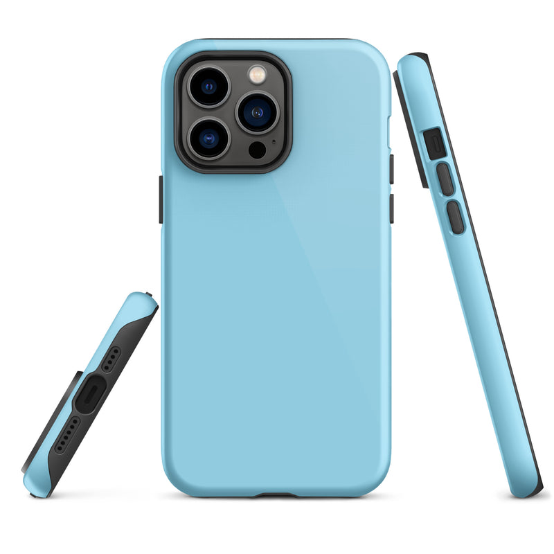 Load image into Gallery viewer, Columbia Blue iPhone Case Hardshell 3D Wrap Thermal Plain Color CREATIVETECH

