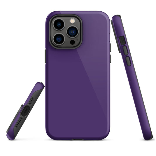 Purple iPhone Case Hardshell 3D Wrap Thermal Plain Color CREATIVETECH