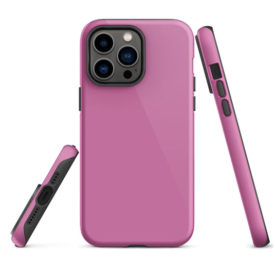 Hopbush Pink iPhone Case Hardshell 3D Wrap Thermal Plain Color CREATIVETECH