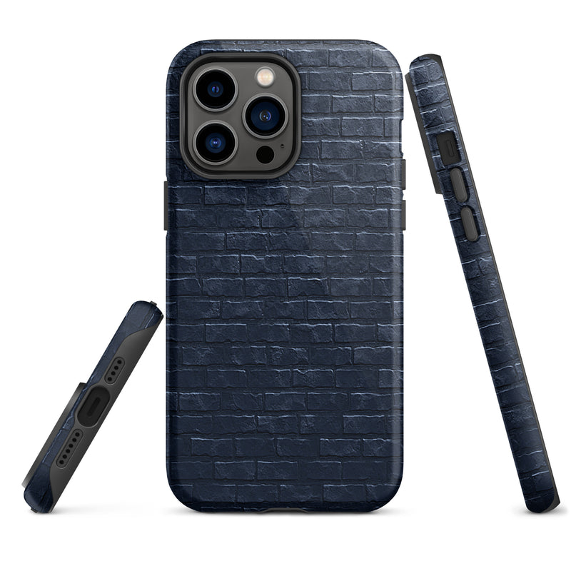 Load image into Gallery viewer, Dark Brick Stone iPhone Case Hardshell 3D Wrap Thermal CREATIVETECH
