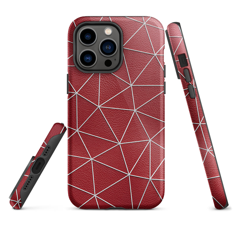 Load image into Gallery viewer, White Polygon Red Leather CREATIVETECH
