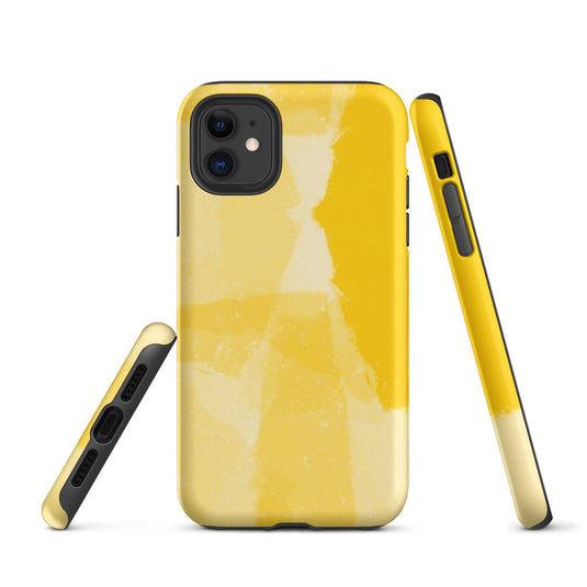 Creative Paint Yellow Colorful Hardshell iPhone Case Double Layer Impact Resistant Tough 3D Wrap CREATIVETECH