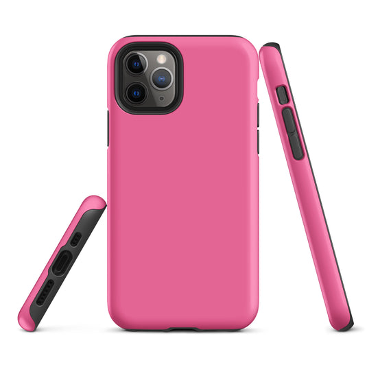 Brilliant Rose Pink iPhone Case Hardshell 3D Wrap Thermal Plain Color CREATIVETECH
