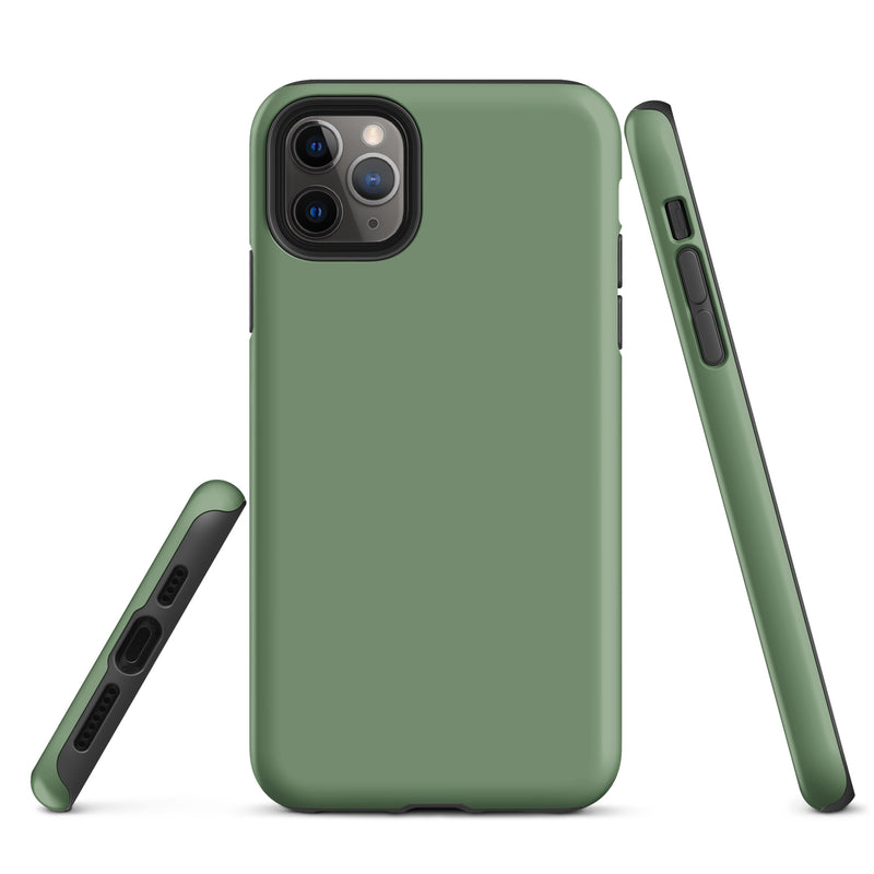 Load image into Gallery viewer, Amulet Green iPhone Case Hardshell 3D Wrap Thermal Plain Color CREATIVETECH
