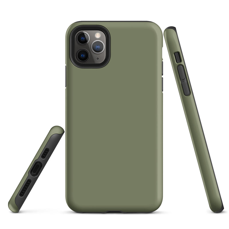 Load image into Gallery viewer, Finch Green iPhone Case Hardshell 3D Wrap Thermal Plain Color CREATIVETECH
