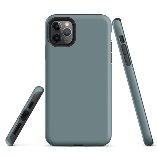 Gothic Blue iPhone Case Hardshell 3D Wrap Thermal Plain Color CREATIVETECH