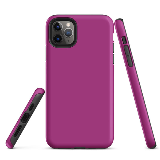 Red Violet iPhone Case Hardshell 3D Wrap Thermal Plain Color CREATIVETECH
