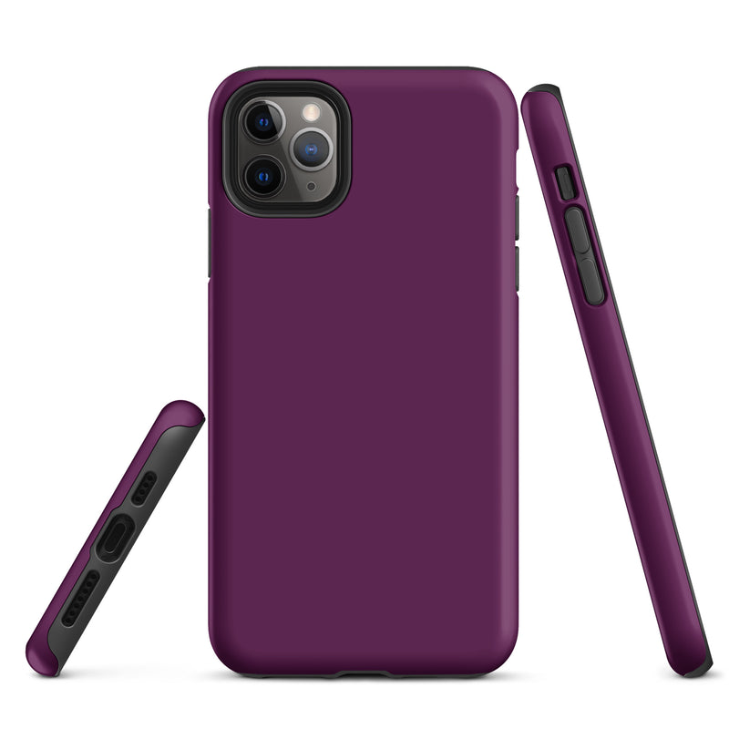Load image into Gallery viewer, Tyrian Purple iPhone Case Hardshell 3D Wrap Thermal Plain Color CREATIVETECH
