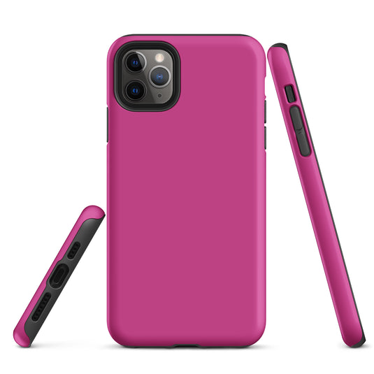 Deep Cerise Pink iPhone Case Hardshell 3D Wrap Thermal Plain Color CREATIVETECH