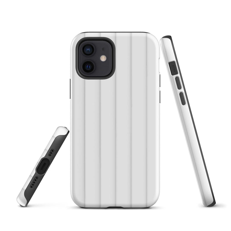 Load image into Gallery viewer, White Squishy Ribbed iPhone Case Double Layer Impact Resistant Tough 3D Wrap Matte or Glossy Finish CREATIVETECH
