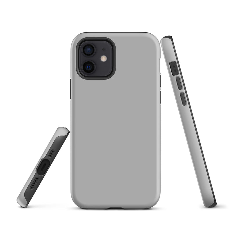 Load image into Gallery viewer, Silver Grey iPhone Case Hardshell 3D Wrap Thermal Plain Color CREATIVETECH
